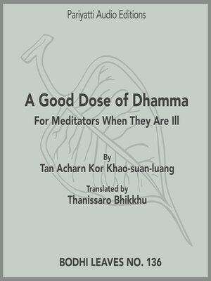 cover image of A Good Dose of Dhamma